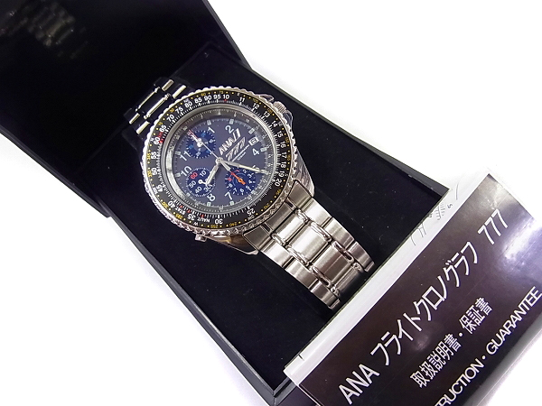 未使用]セイコー ANA 777 腕時計機内販売フライトクロノグラフ 