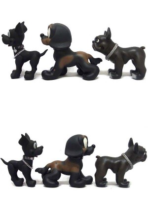 メディコム・トイ ネイバーフッド DOGフィギュア 計3体セット