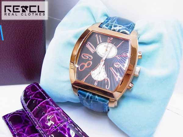 MUTA/ムータ MU8001SS クォーツクロノグラフ腕時計 金×青×紫買い取り ...