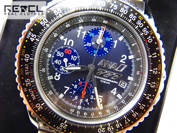 未使用]セイコー ANA 777 腕時計機内販売フライトクロノグラフ ...