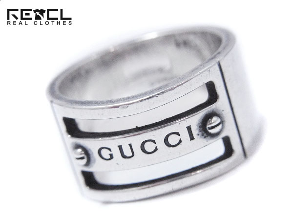 GUCCI/グッチ ロゴ入りシルバーリング/指輪 SV925 19号 買い取りました。 – ブランド買取専門店リアクロ